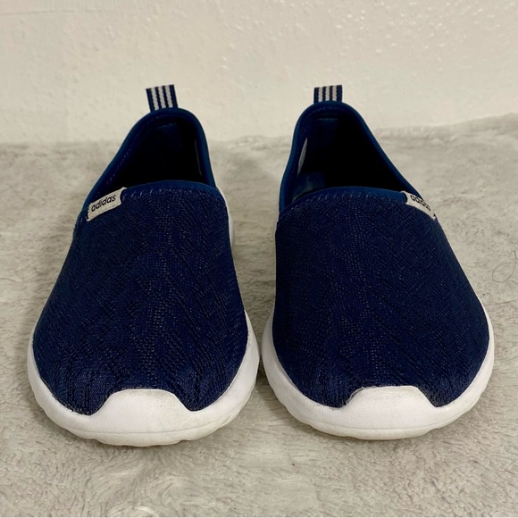 Adidas Navy Blue Cloudfoam Lite Racer Slip On Shoes Women’s Size 7 - Picture 4 of 11